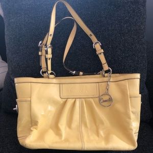 Yellow Patent Leather Coach Bag